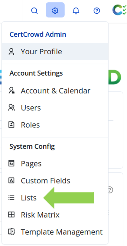 System Config Lists