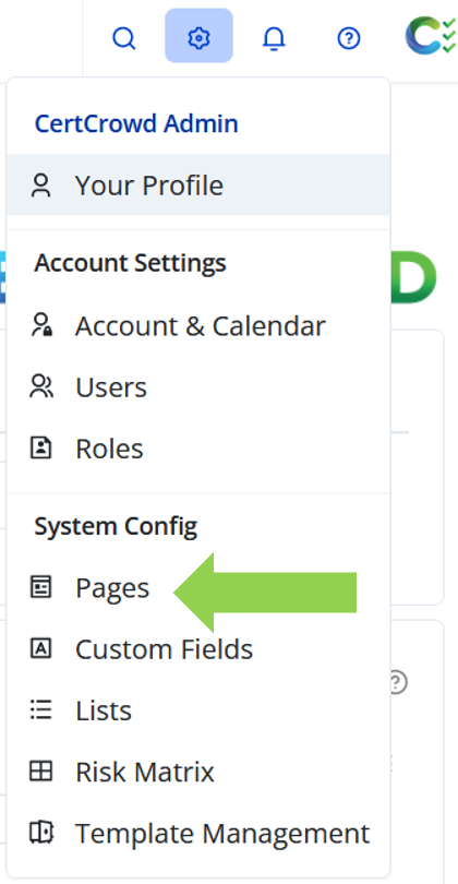 System Config Pages